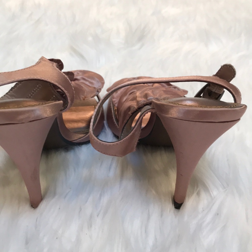SATIN RUFFLE HEELS - Picture 6 of 6
